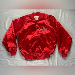 Vintage Silk Red Bomber Men’s Size Large